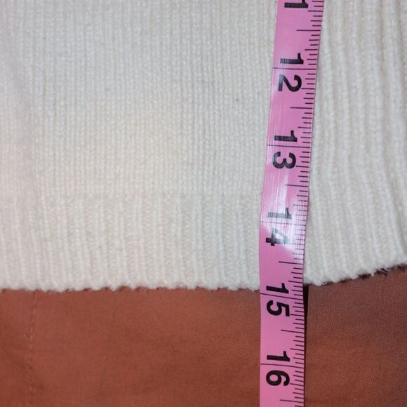 NWT A.L.C Cream Squared Neck Stretch Crop Top Women Size large - Picture 9 of 12